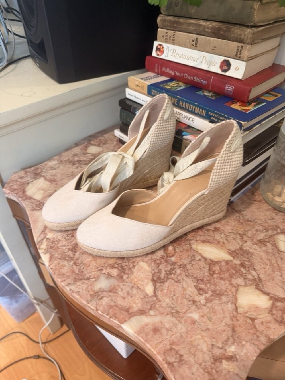 Reformation camilla lace up wedge espadrille Size 8 $248